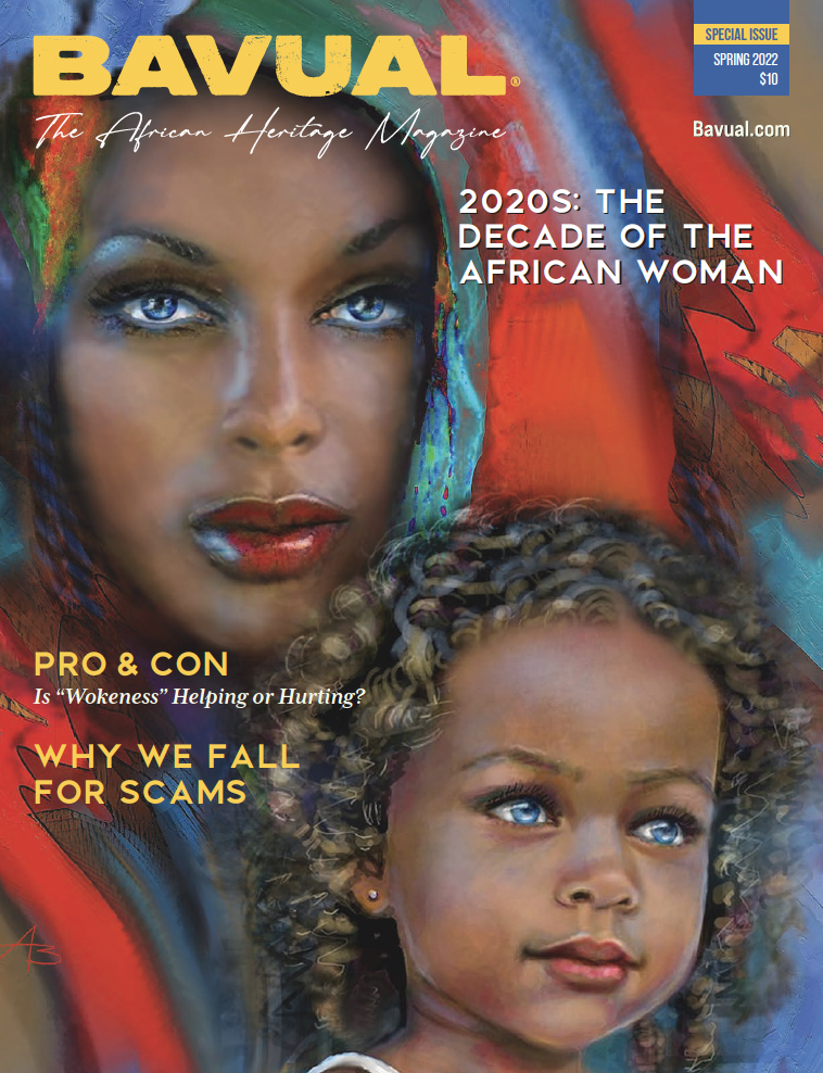 Cover of Bavual magazine featuring mother and child image.